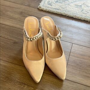 Lulu's Cream Pearl-Embellished Women's Shoes